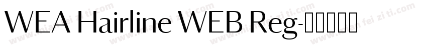 WEA Hairline WEB Reg字体转换